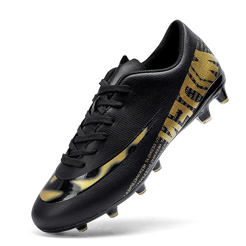 

New 2021 Kids Football Training Shoes Breathable Soccer Men Outdoor Boots Tf Black Cleats Sport Sneakers Big Size47 Dropshipping