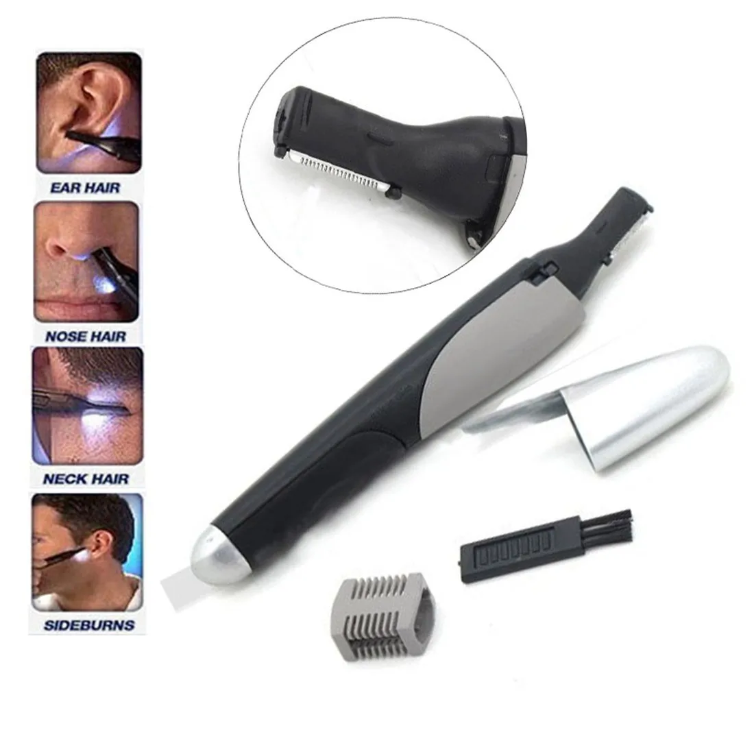 

Electric Nose Hair Trimmer With LED Light Ear Neck beard Hair Eyebrow Trimmer Shaver Man Woman Nose Hair Remover Shaving Tool