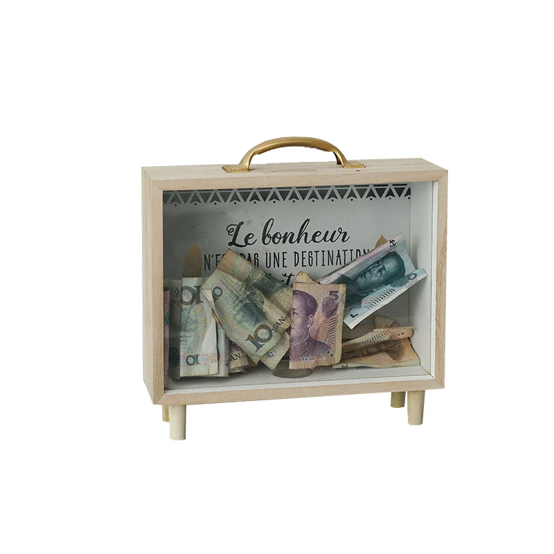 Металлическая ручка онлайн знаменитая Копилка деревянная рука сильные