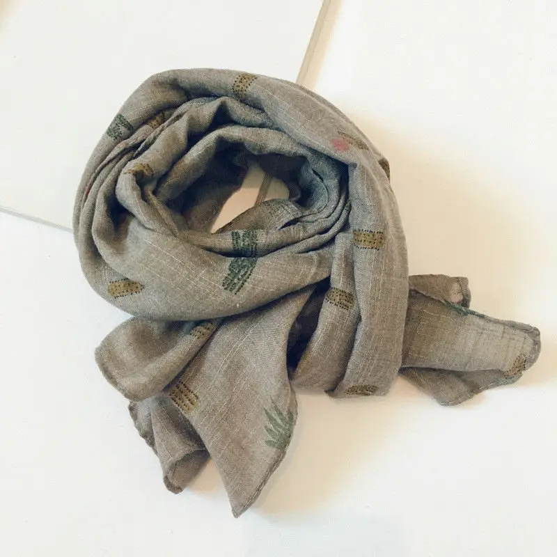 New Cotton Children's scarf color Plant cactus fashion joker Korean style ring scarf for boy and girl 02