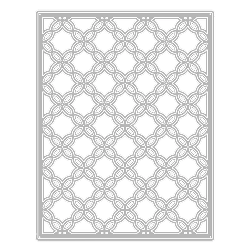 

2020 New Rectangle Metal Cutting Dies For Embossing Lace Background Decoration Greeting Card Paper Album Scrapbooking No Stamps