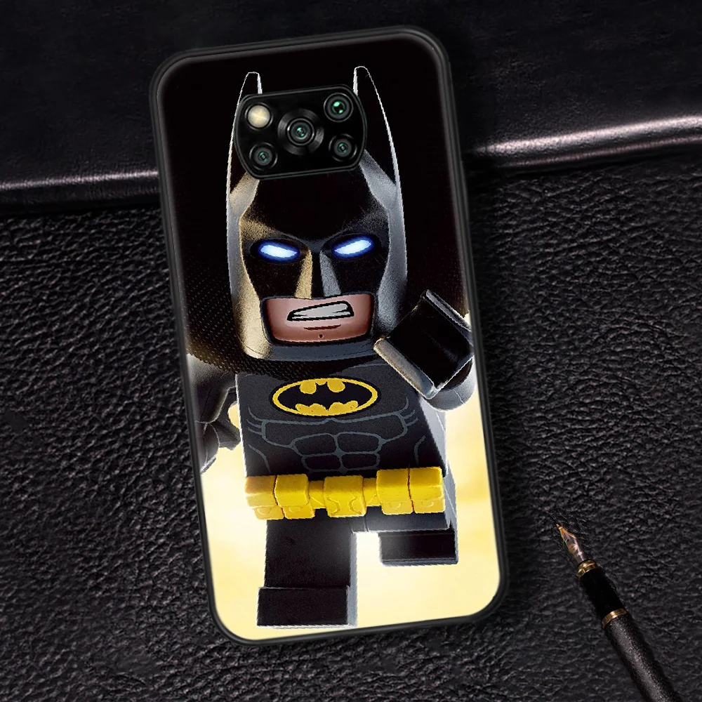 

LEGOS Phone case Cover Hull For Xiaomi Mi A2 A3 8 9 SE 9T 10 10T Lite Pro Ultra Poco x3 black Cover Soft Bumper Silicone Coque