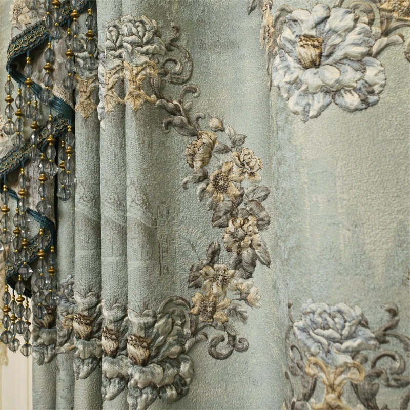 Европа и США Топ толстые Роскошные 4D королевская вилла шторы для гостиной