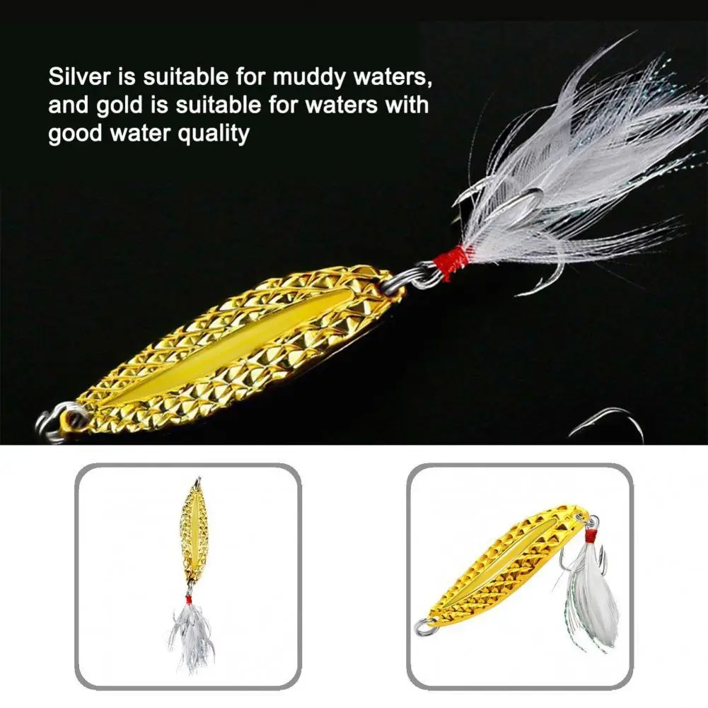 

with Spinner 15g Delicate Metal Spinner Sequins Lure Hard Baits Mini Spinner Bait Electroplating for Lake