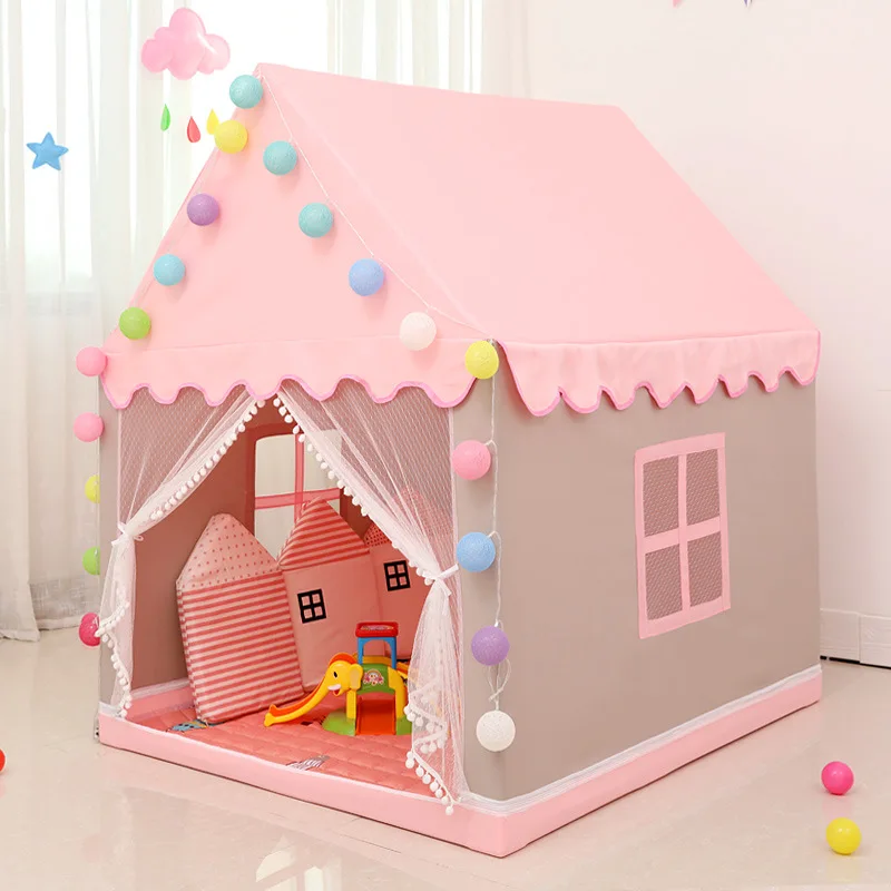 

Складная Игровая палатка для детей, игровой домик для ползания, Замок принцессы, портативная игровая палатка для детей в помещении и на откр...