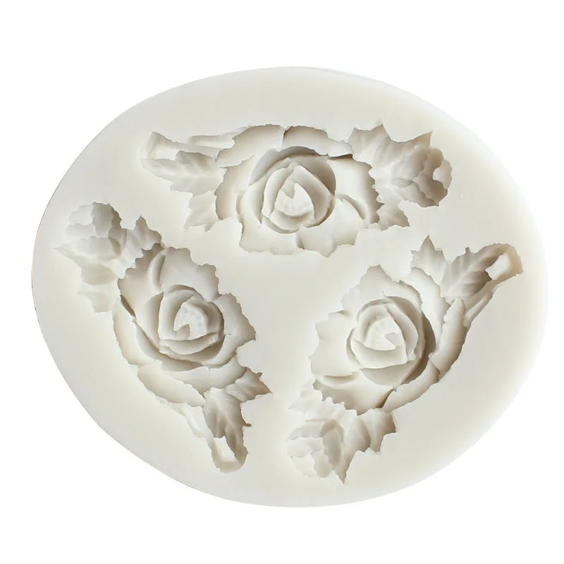 Трехмерная силиконовая форма в форме сердца роза гвоздика шоколадная для мыла