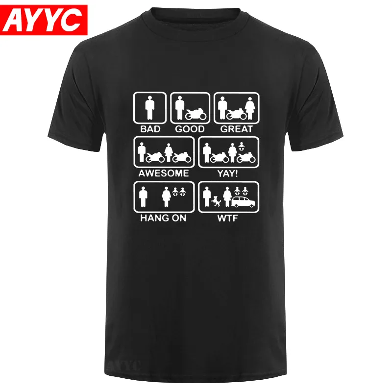Забавная Новинка футболка для мотоциклистов Мужская качественная популярная