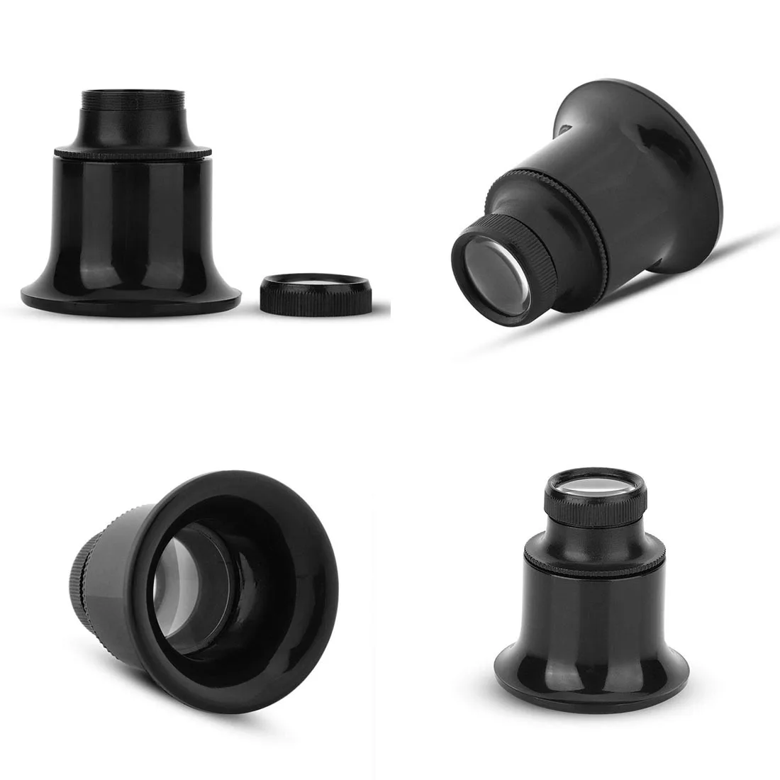 

20X/15X/10X portable monocular magnifier jeweler watch magnifier tool optical glass lens kit for eye magnifier lens repair kit