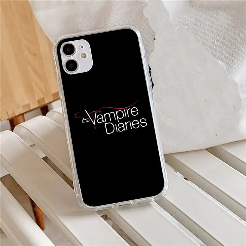 

The Vampire Diaries Stefan Damon Phone Case Transparent for iPhone 11 12 mini pro XS MAX 8 7 6 6S Plus X 5S SE 2020 XR