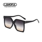 Новинка от бренда LAMOFUR, солнцезащитные очки в большой коробке 2021, модные очки UV400 для женщин в европейском и американском стиле 9079