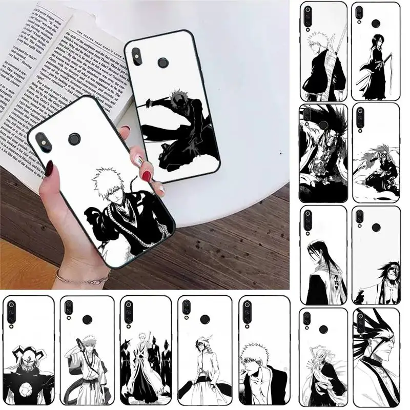 

TOPLBPCS Anime Bleach Black and White Phone Case For Redmi K20 4X GO for Redmi 6pro 7 7A 6 6A 8 5plus note 9 pro Capa