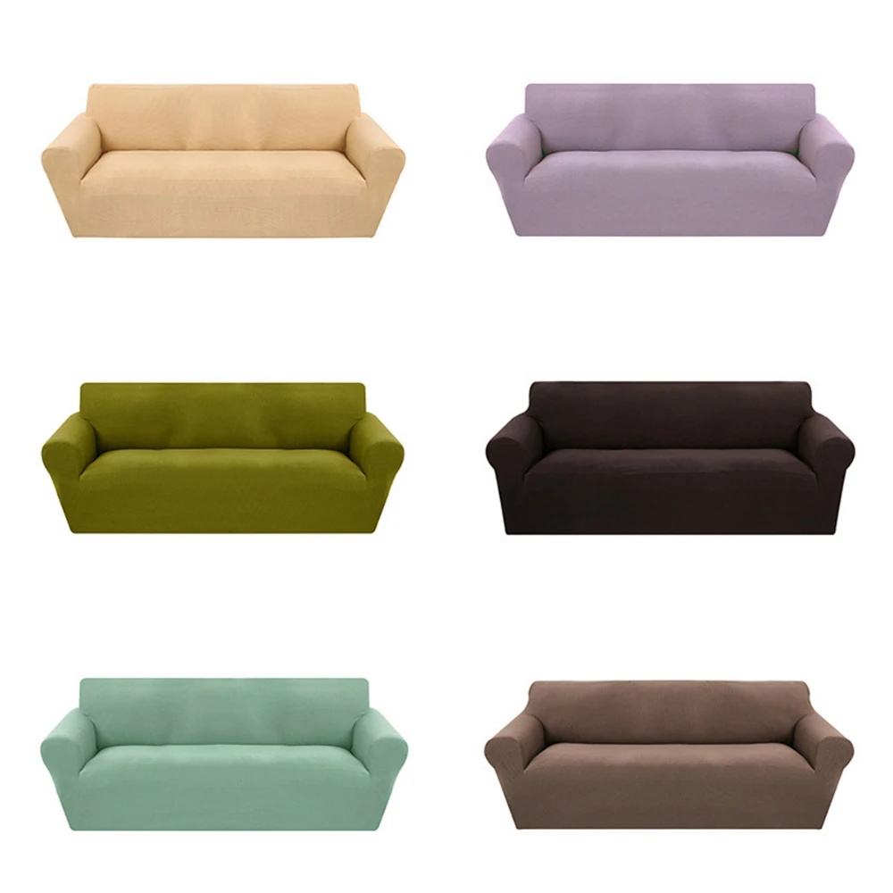 

Lychee Elastic Sofa Covers Solid Color Stretch Couch Cover Universal Sectional Slipcover for Living Room