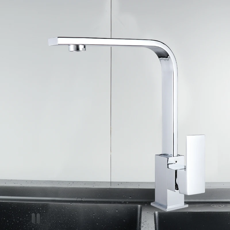 Горячая продажа 1 комплект латунный кухонный смеситель для холодной и горячей