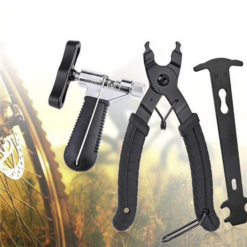 

1 Pcs Bicycle Chain Repair Tool Kit Road Bikes Cutter Bracket Outdoor Cycling Pedal Remover Puller Axle Link Pliers Breaker