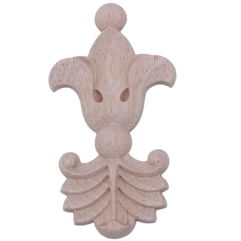 Лидер продаж резиновая деревянная резная угловая аппликация Неокрашенная рамка