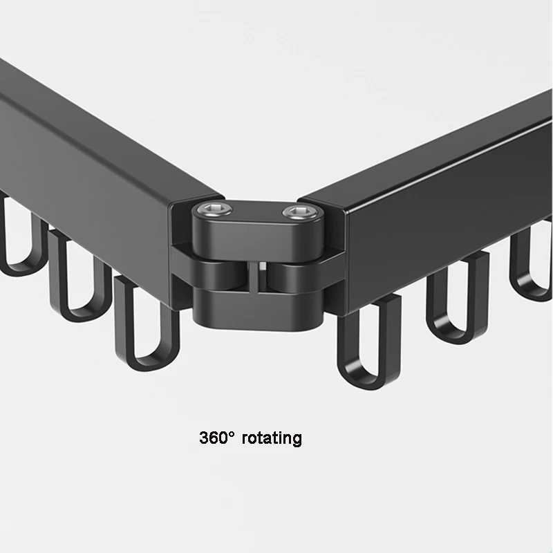 Colgador de ropa plegable de montaje en pared, tendedero de tela retr&aacute;ctil para interiores y exteriores, ahorro de espacio, tendedero de lavander&iacute;a de aluminio para el hogar-4