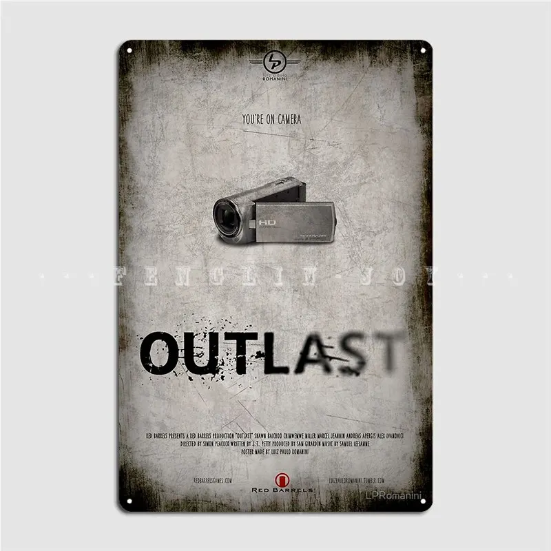 

Outlast Metal Plaque Poster Club Party Home Personalized Poster Tin Sign Poster