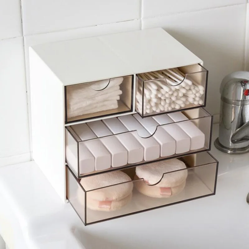 

3 Layers Multi Grids Drawer Make Organizer Office Table Jewelry Miscellaneous Storage Box Desktop Finishing Boxes Organizer