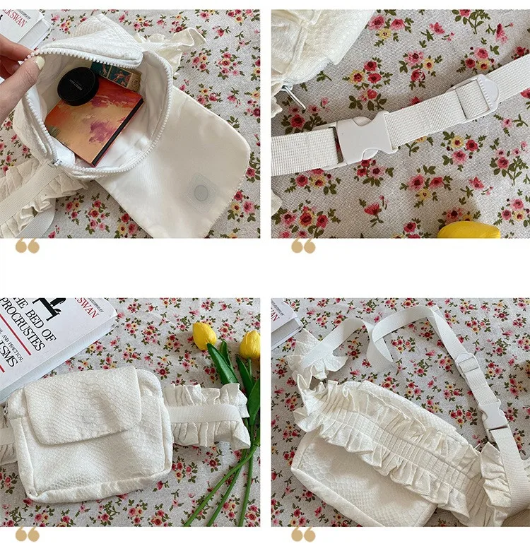 Кружевные женские сумки через плечо мессенджеры для девушек с белыми листьями