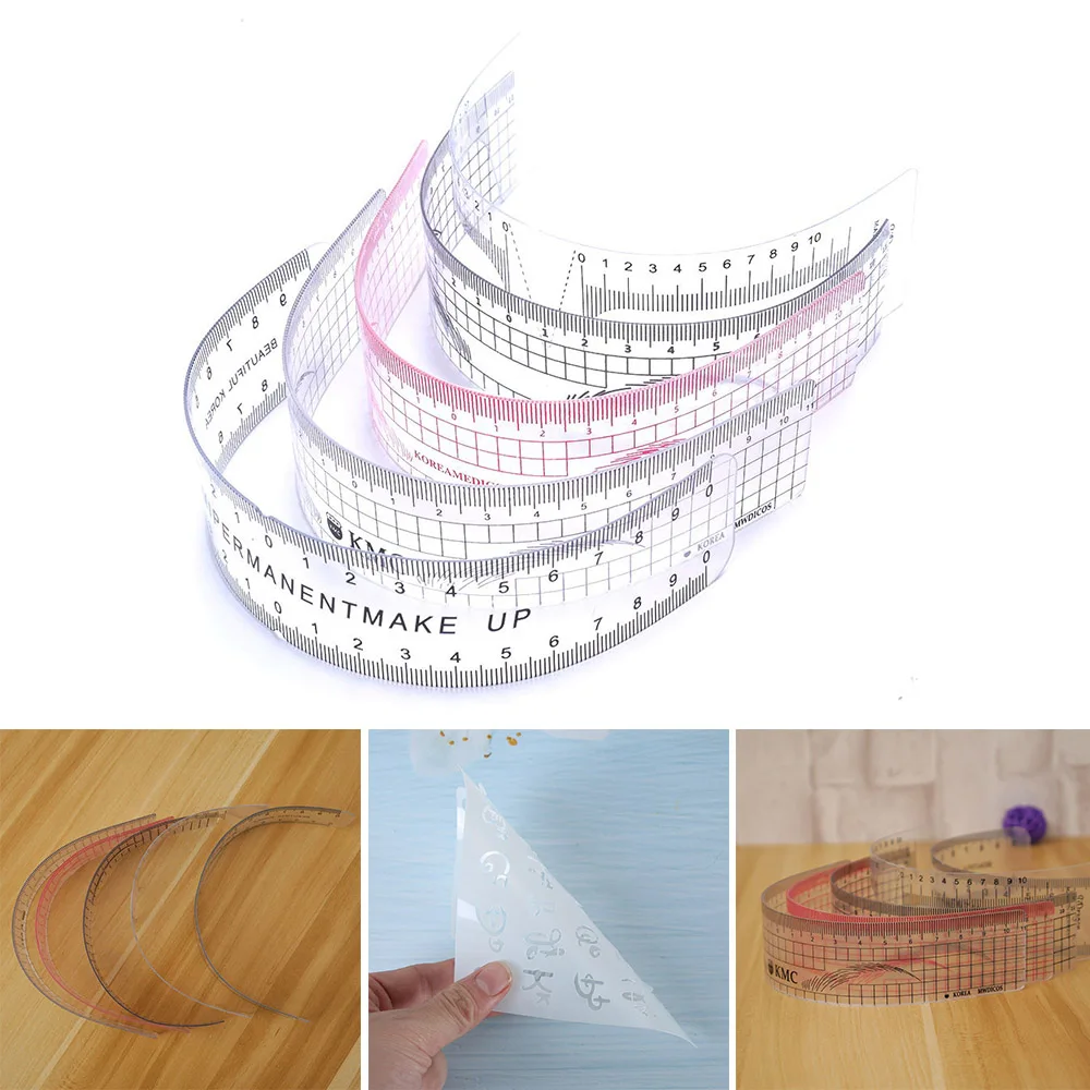 22 см Многоразовые брови линейка для бровей инструмент измерения Руководство