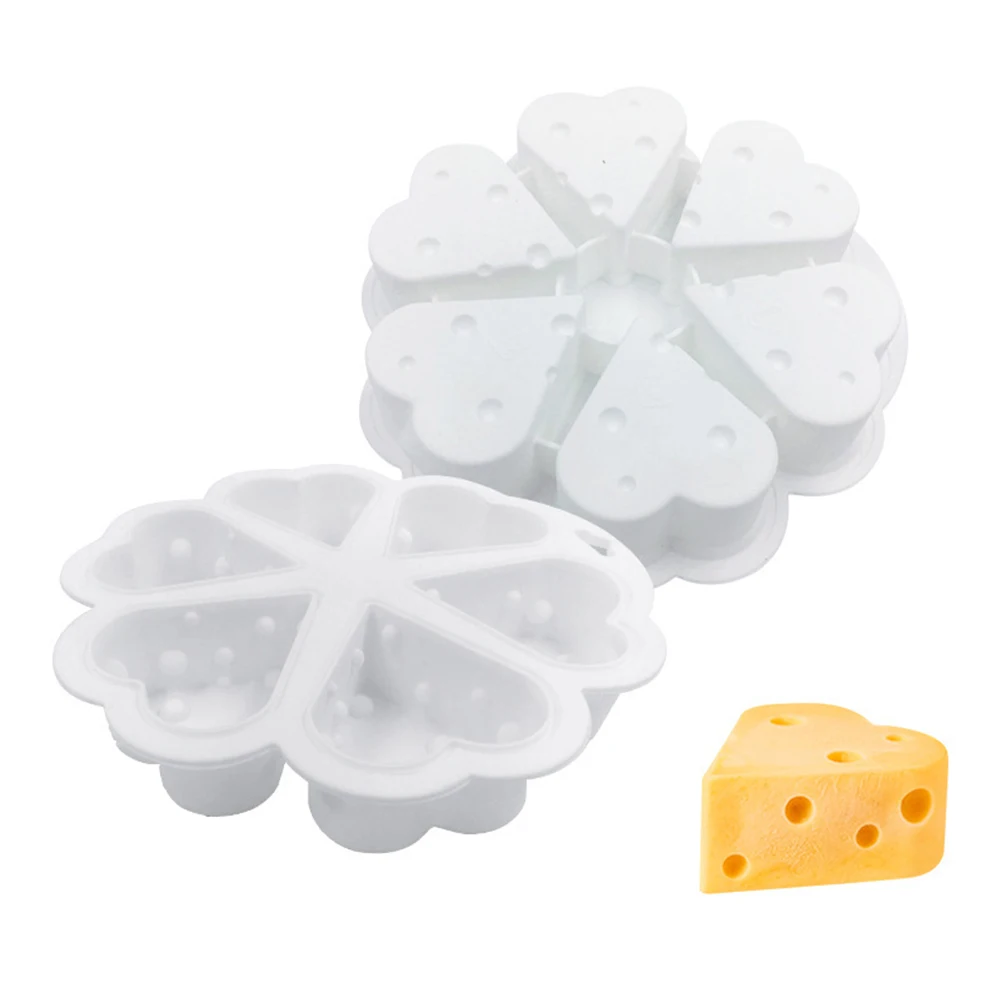 

Cake Plate Silicone Mold Heart-shaped Cake Mold Tray Is Divided Into 6 Cavity Cake Plate Kitchen Baking Plate