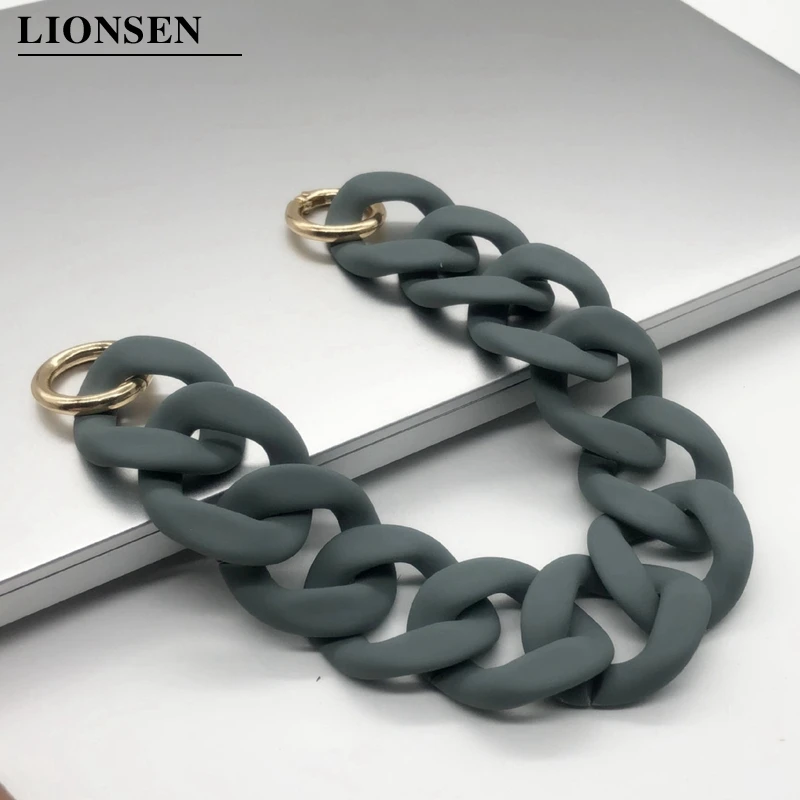 Lionsen акриловая цепочка для сумки на ручке 30 см/41 см съемный пластмассовый браслет