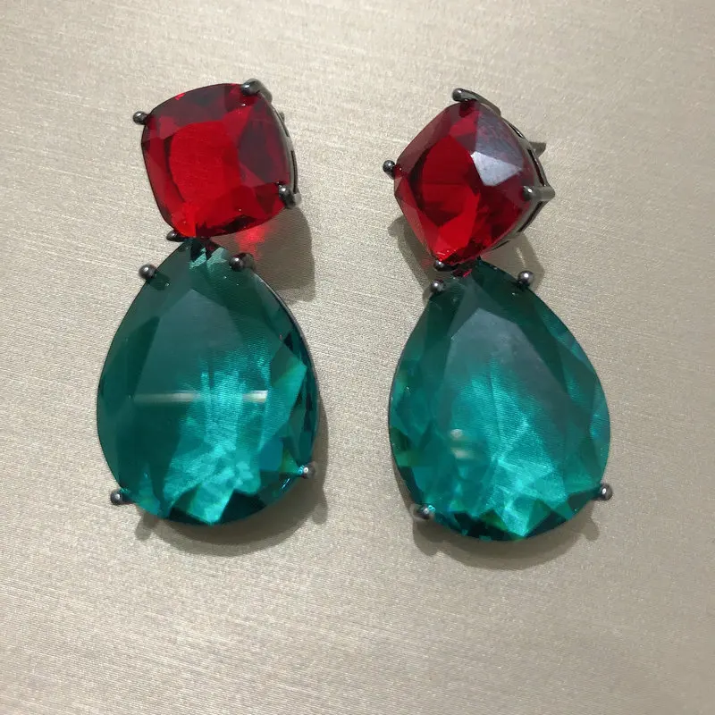 Свадебные модные роскошные серьги с кристаллами и прозрачными фианитами