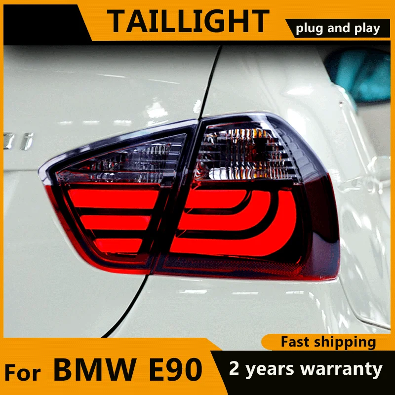 

Для BMW E90 BMW 3 серии светодиодный фонарь светильник s 2005-2008 318i 320i 323i 325i 330i светодиодный задний светильник черный, красный Цвет taillamp для BMW E90