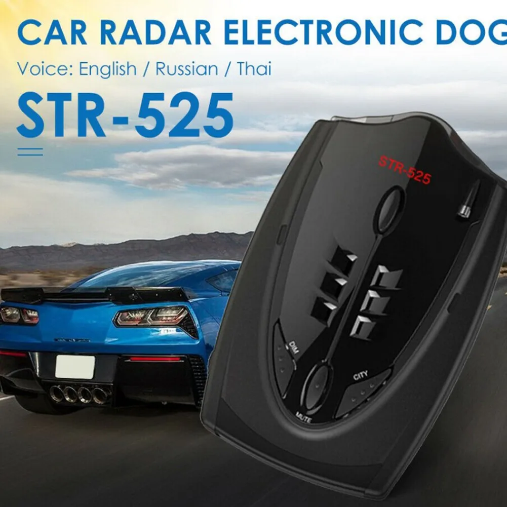 

STR525 Electronic Dog Speedometer With Anti-Skid Pad Warning English/Russian/Thai Auto Voice Detector Vehicle Speed Alert