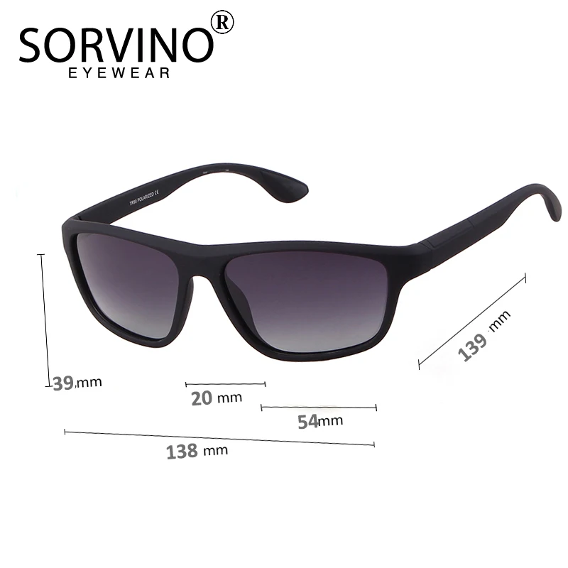 Мужские солнцезащитные очки SORVINO большие квадратные в ретро стиле