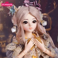 ucanaan 13 bjd dolls 18 ball joints doll with full outfits clothes shoes wig hair makeup dress up toys for girls sd doll
