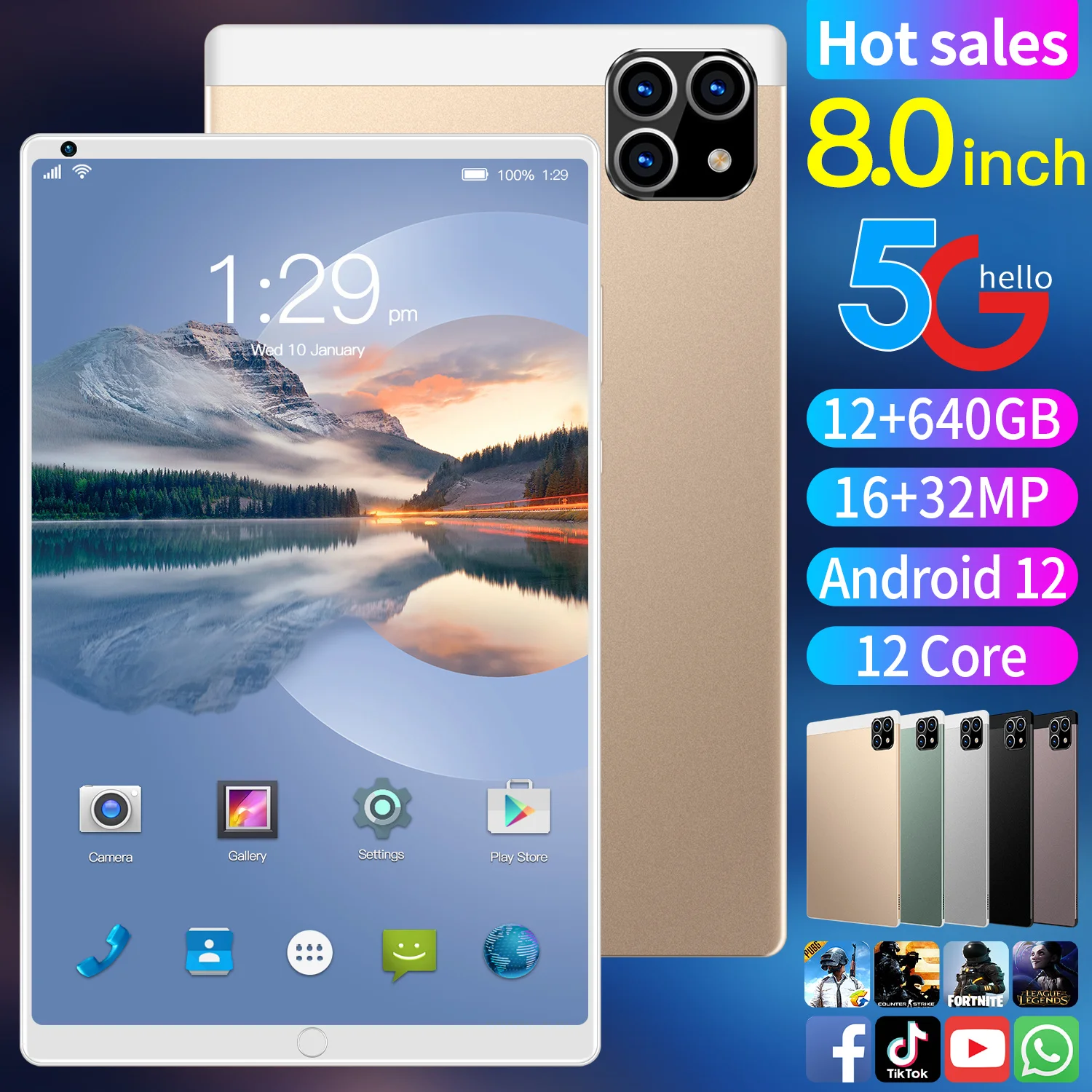 

Планшет K10, 8 дюймов, 7800 мАч, 12 ядер, 640 Гб ПЗУ