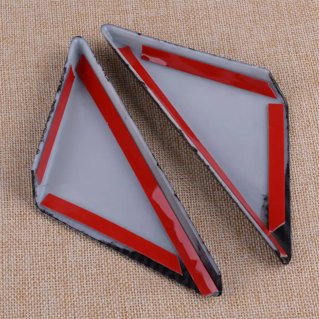 

CITALL 2PCS ABS Carbon Fber Texture Front Door Window Triangle Trim Exterior Cover Decoration Fit for Ford Mustang 2016-2019