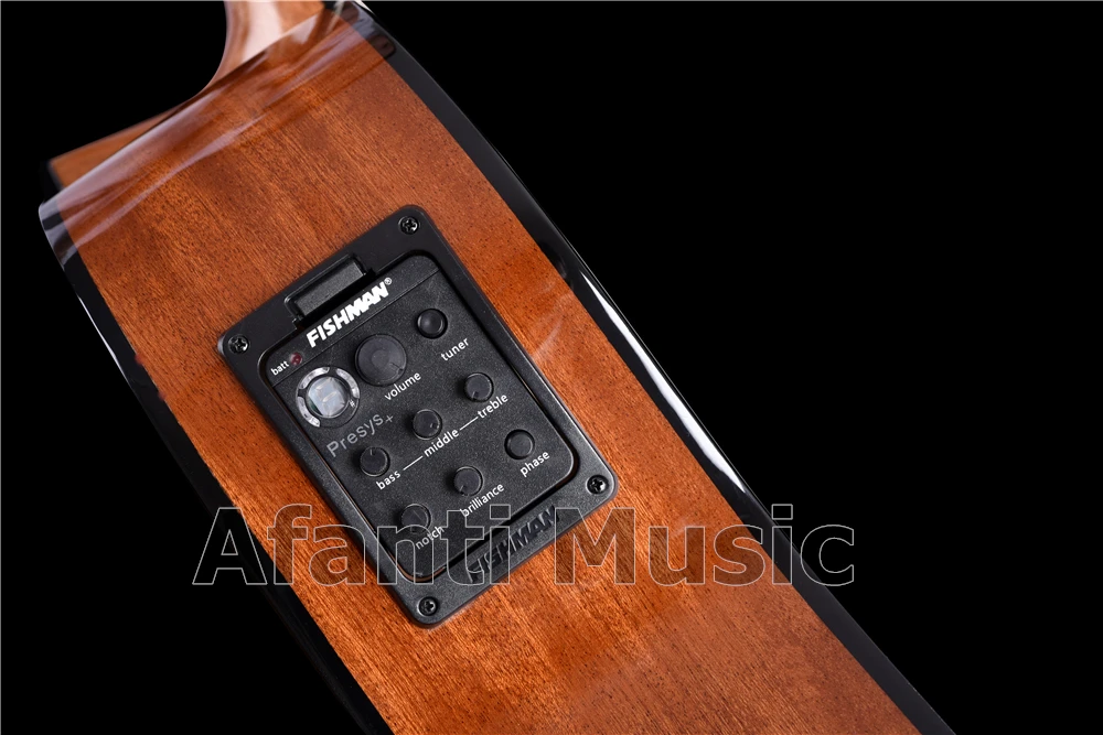 Afanti музыка 39 дюймов Spruce& Sapele Классическая гитара с эквалайзером(ACL-2045