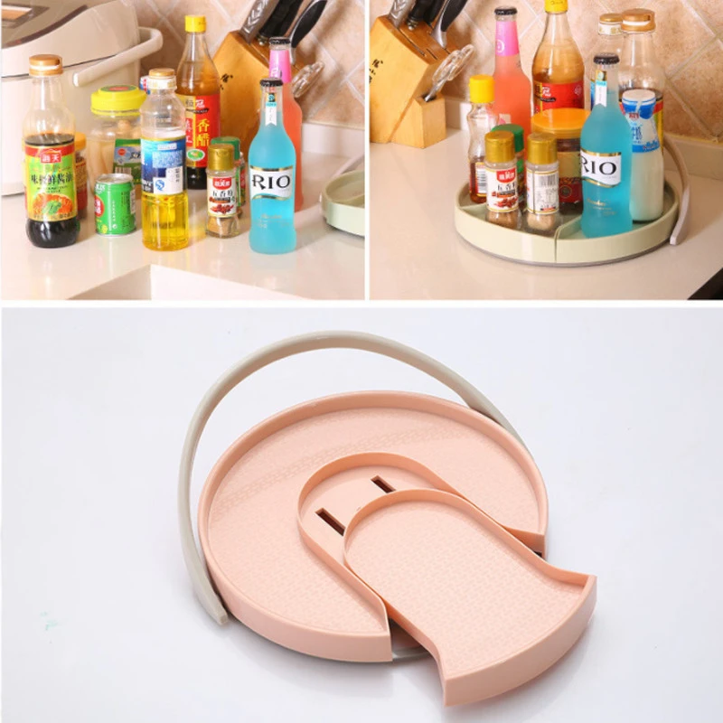 Кухонный органайзер для бутылок держатель приправ круглая вращающаяся