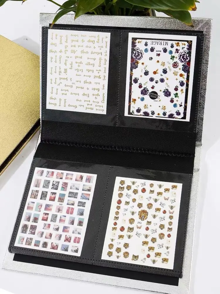 30 страниц 3D наклейка на ногти водная Коллекция альбомов складная книга для