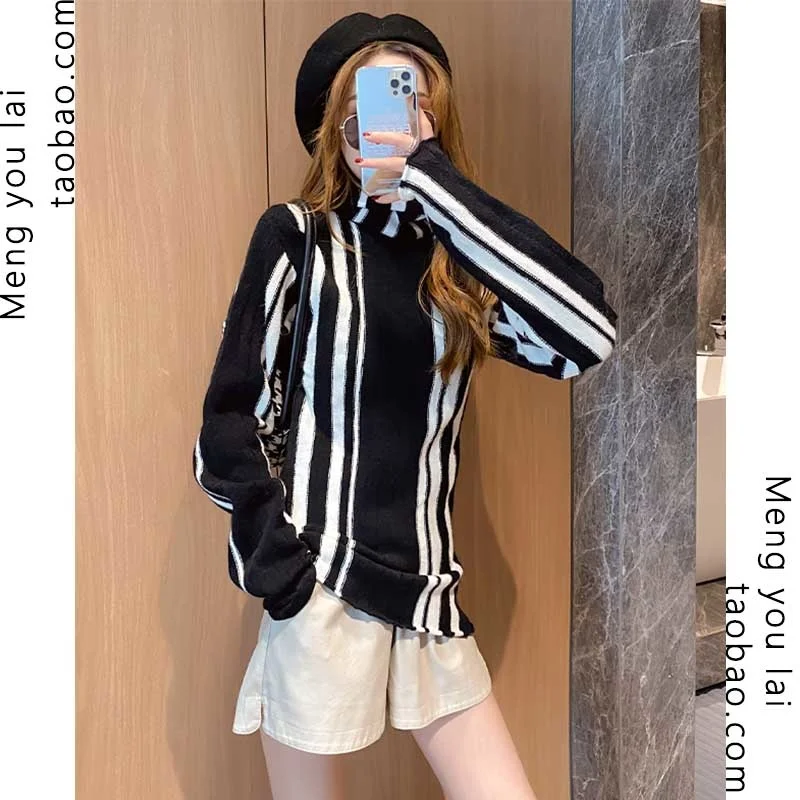 

Свитер женский осенний трикотажный, теплый, однотонный