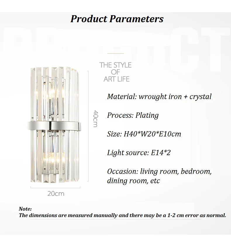 Настенный светильник LukLoy в скандинавском стиле светодиодное современное