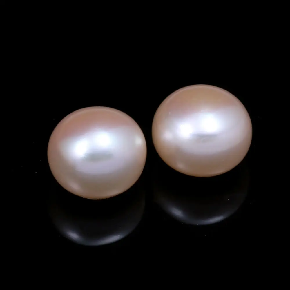 

4Pcs Natural Freshwater Pearls Beads High Quality Half Hole Loose Beads For Making DIY Stud Earrings Accessories Jewelry Gifts