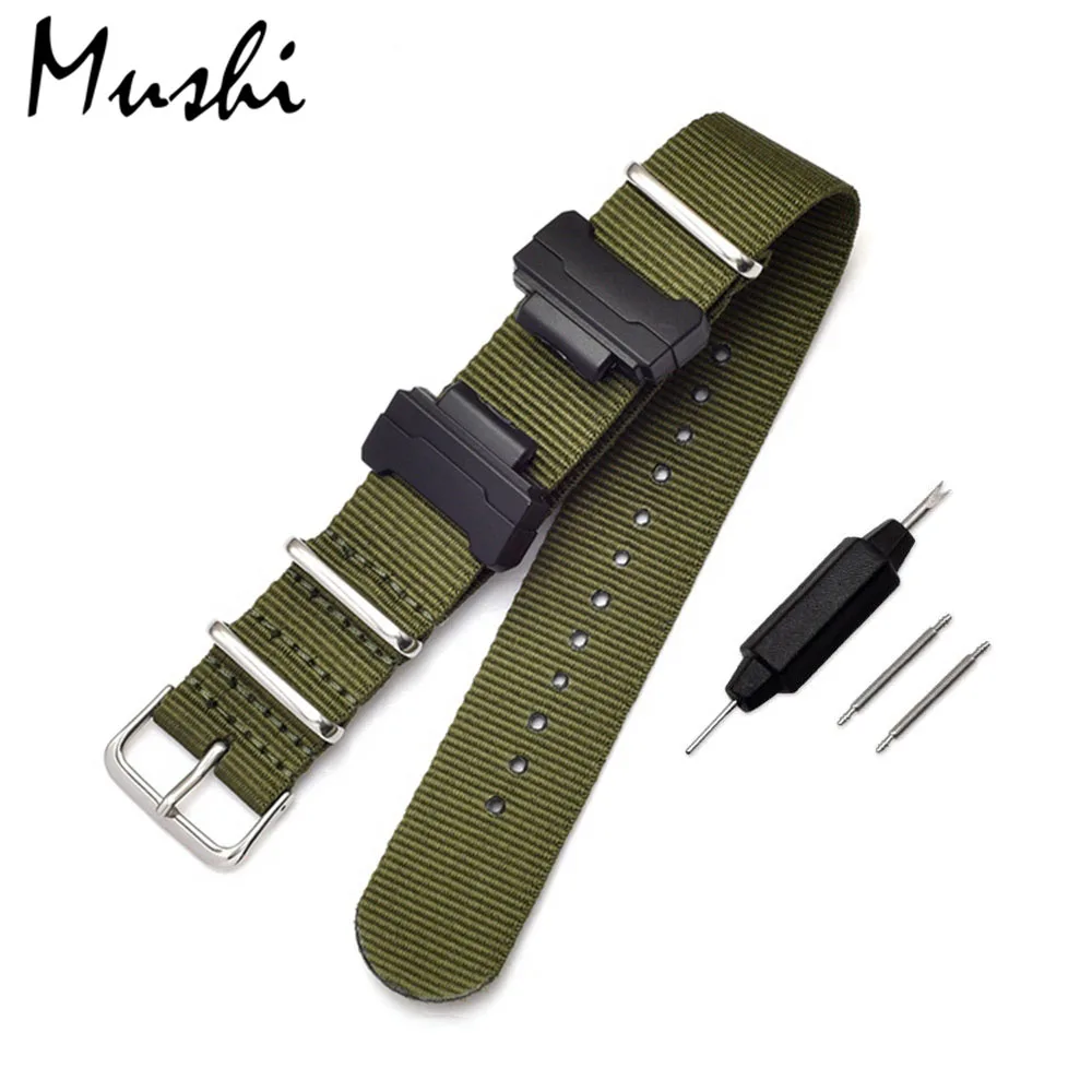 PTSH-02 Набор терминалов Замена для casio G-8900 GA-100 \ 110 \ 120 GD-100 \ 110 серии DW-5600 GW-M5610 DW6900+ нейлоновый ремешок Ремешки для наручных часов - Цвет ремешка: PTSH-02