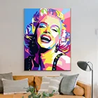 Набор для рисования по номерам сделай сам, Настенная картина Монро с абстрактным портретом, ручная работа, подарок на Новый год