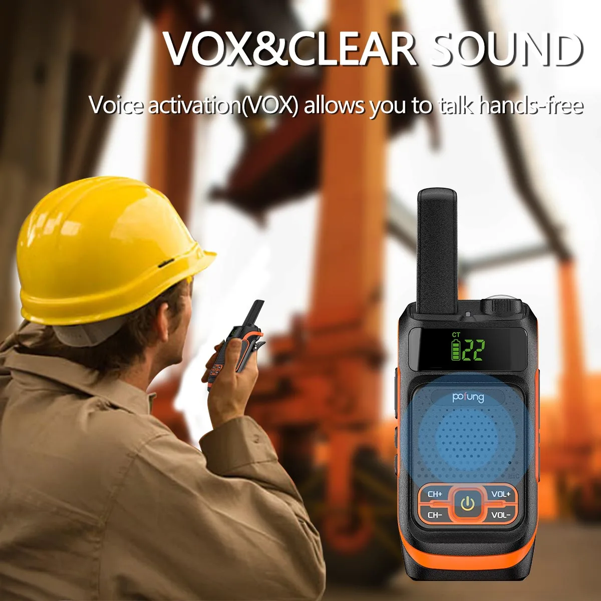 Рация BAOFENG Pofung F19 FRS/GMRS перезаряжаемая с аккумулятором 1200 мАч двухсторонняя 2 шт. |