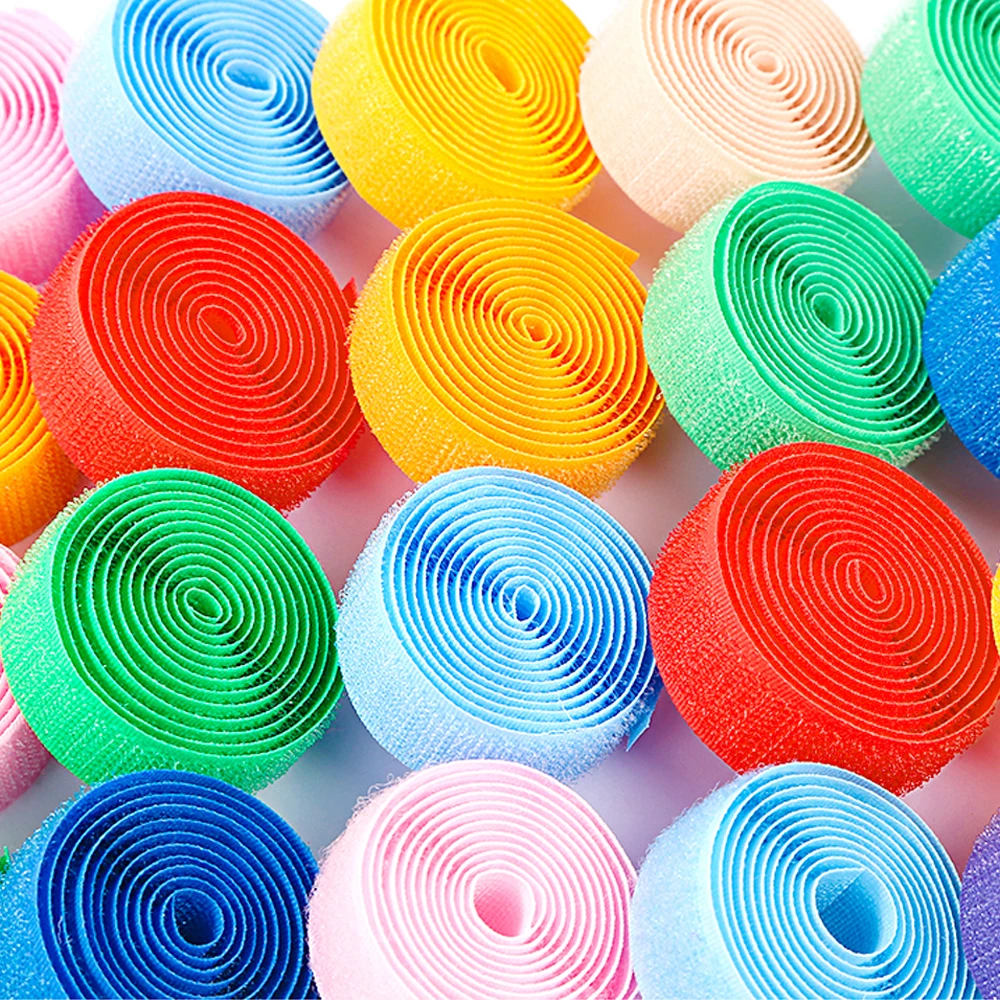 

2Meter*2cm Pair DIY Hook and Loop No Adhesive Fastener Tape Nylon Button Cable Ties Sewing Garment Bags Accessory Magic Tape