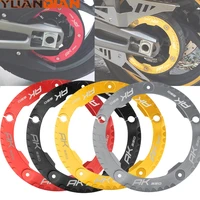 with logo transmission belt pulley protective cover for kymco ak550 ak 550 2017 2018 motorcycle cnc aluminum accessories