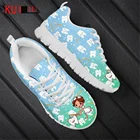 KUILIU Осенняя женская обувь на плоской подошве, забавная модная сетчатая дышащая обувь для стоматологов и медсестер