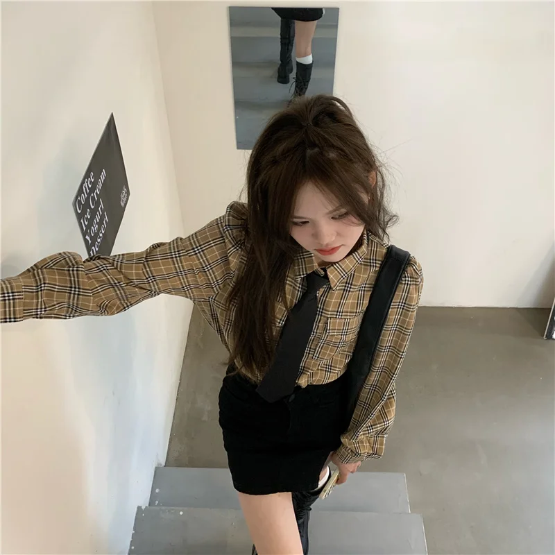 Рубашка в клетку | Женская одежда