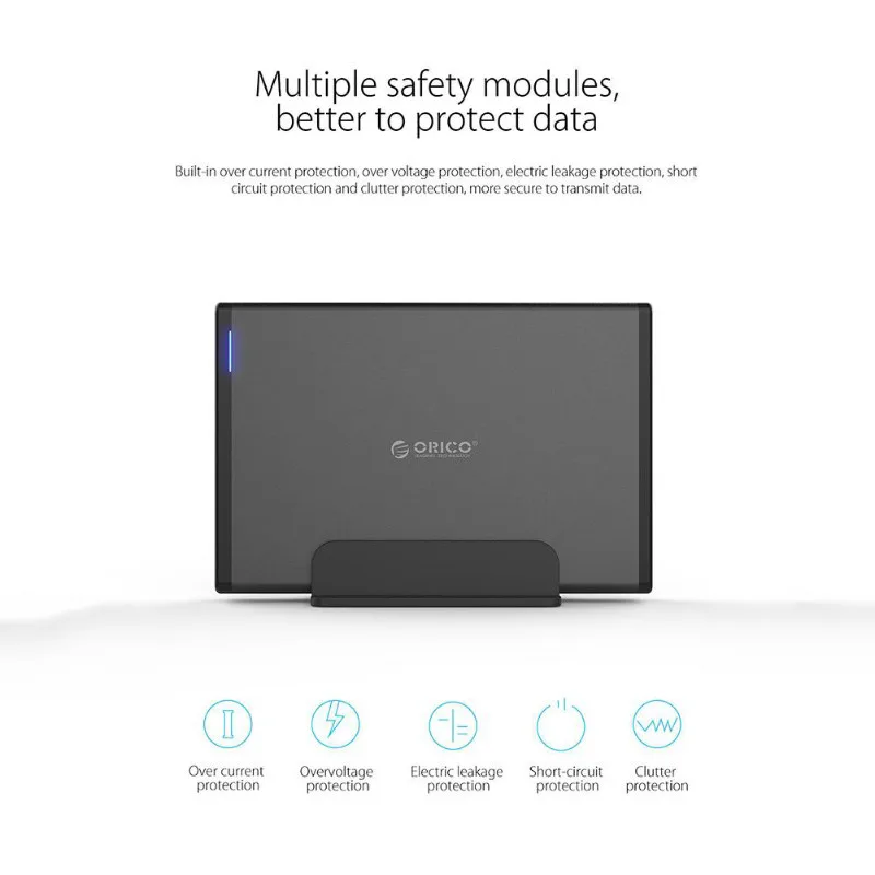 Корпус для внешнего жесткого диска ORICO 7688C3 3 5 дюйма USB 8 ТБ | Компьютеры и офис