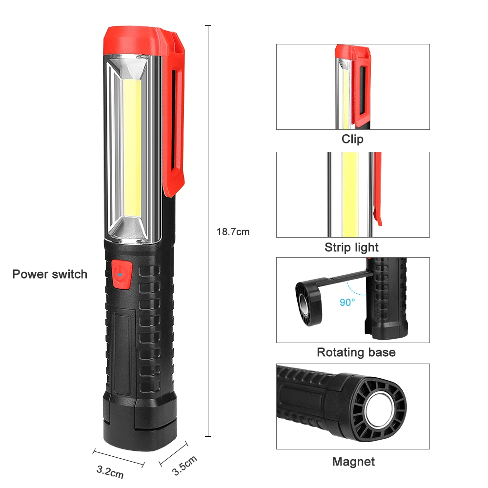 Новинка миниатюрный светодиодный фонарик на батарейках АА с COB матрицей