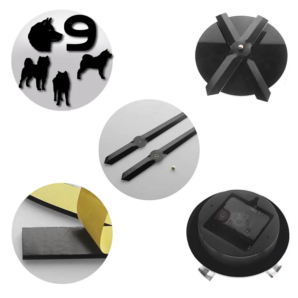 Симпатичные большие настенные часы Akita Inu Dog сделай сам японские Great Japanese Puppy Pet 3D