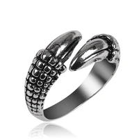 new retro ring personality creative men and women domineering opening adjustable black alloy ring jewelry gift